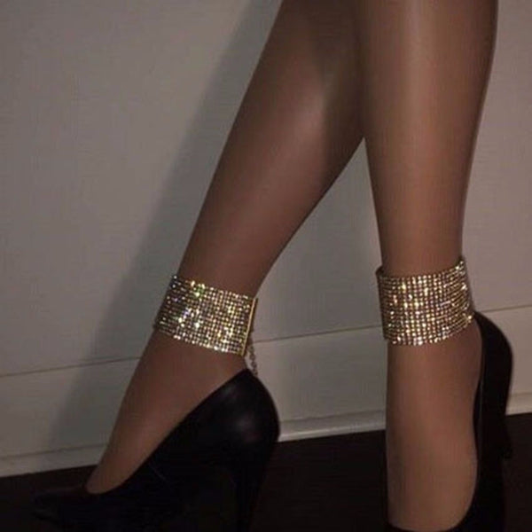 New Punk Sexy Shiny Rhinestone Anklets for Women