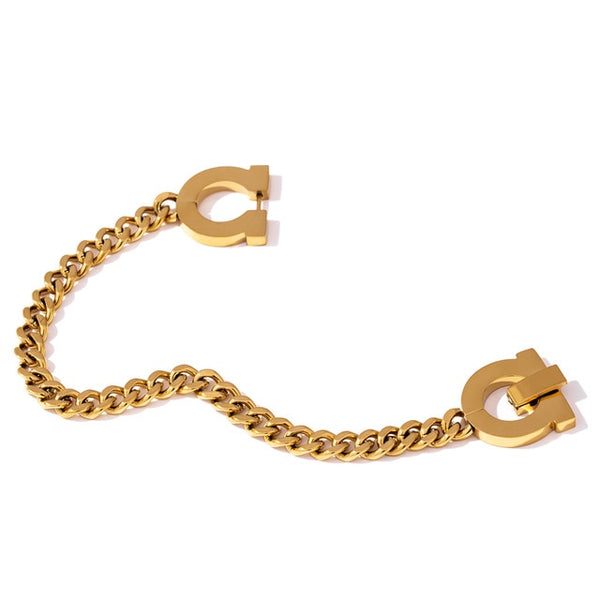 18 k Plated New Design Simple Stainless Steel Chain Bracelet