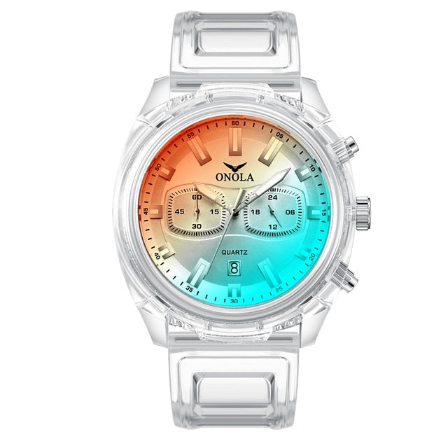 Transparent Plastic Men's watches