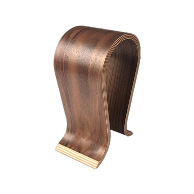 U Shape Wood Headphone Stand