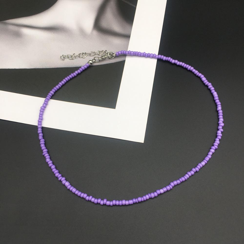 women fashion seed beads stand necklace