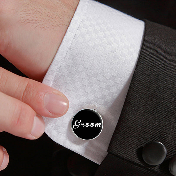 Black Cufflinks Clip Shirt Cuff Link