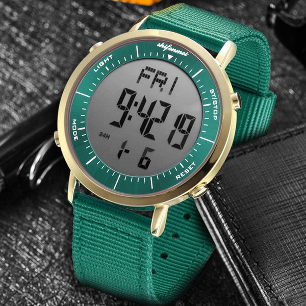 Stainless Steel Casual Digital Wristwatches Luxury Sport Electronic Watch