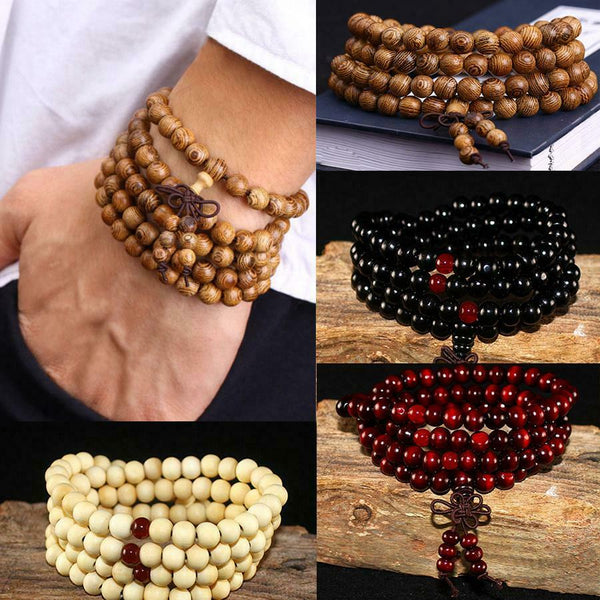 Sandalwood Buddhist Buddha Meditation Wooden Bracelet