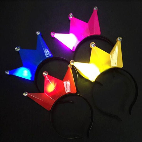 Women Girls Tiara Crown Blinking Light