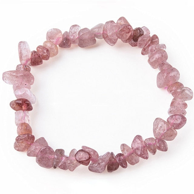 Natural Crystals Chakras Stone Aquamarines Amethysts Bracelet