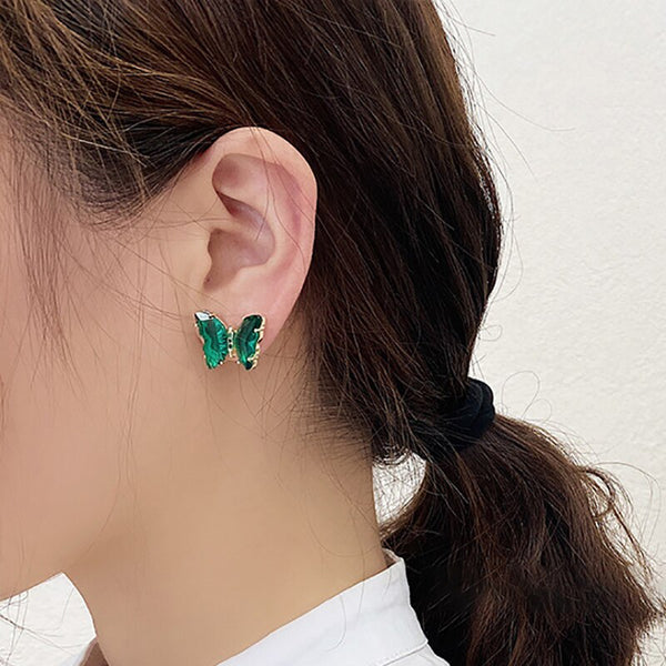 Women Crystal Butterfly Earrings