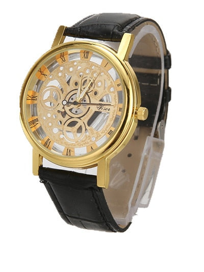 Fashionable casual men's watch hollow out strap watch