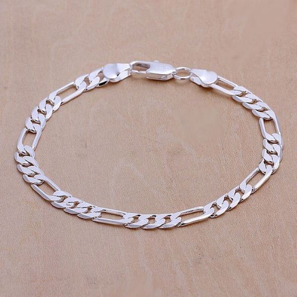 Wedding nice gift Silver color 6MM chain men women