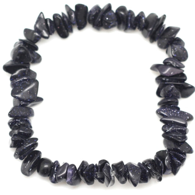 Natural Crystals Chakras Stone Aquamarines Amethysts Bracelet