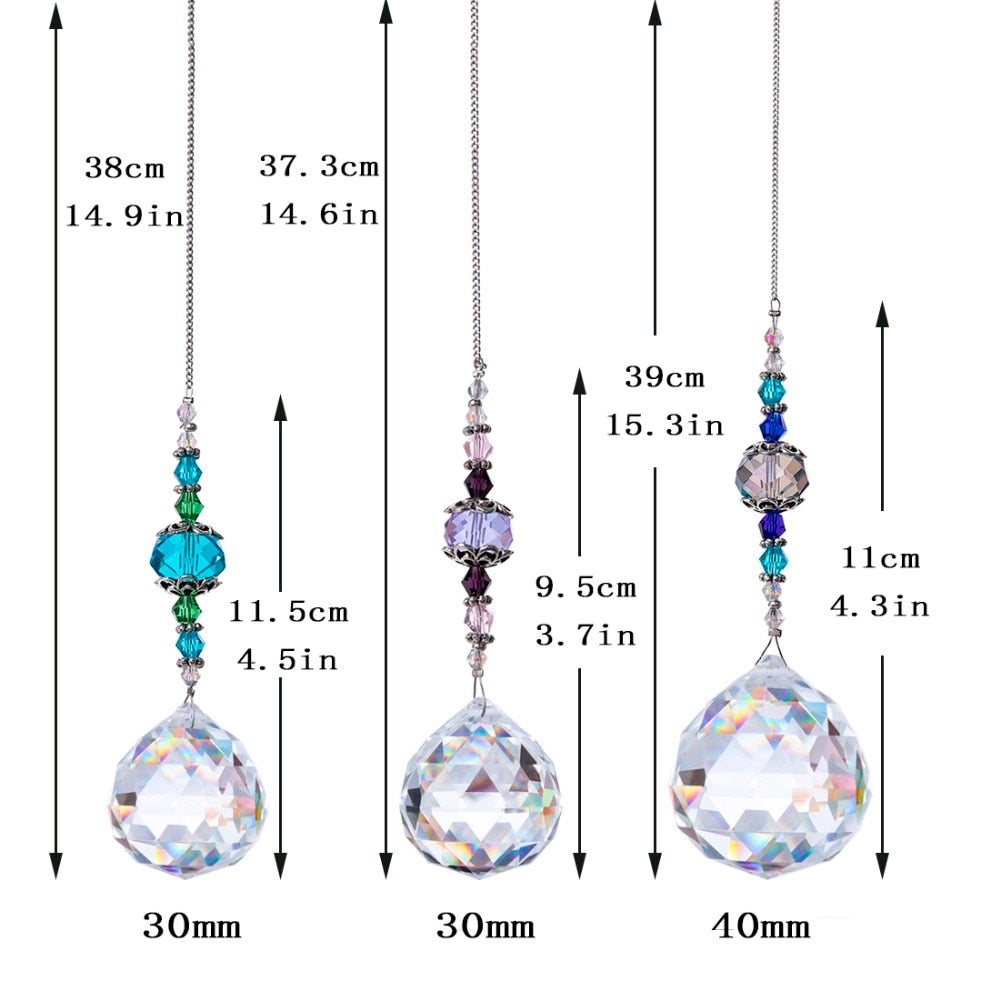 Clear Crystal Prism Ball Rainbow  Window Prisms