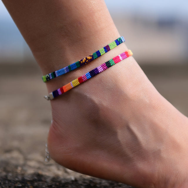 Handmade Rope Friendship Beach Barefoot Bracelet on the Leg Anklets