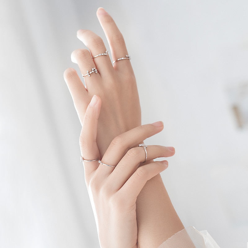 Female Elegant Zodiac Sign Finger Rings for Women