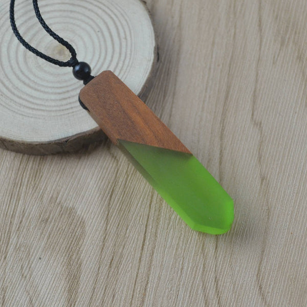 Vintage Fashionable Wood Resin Necklace