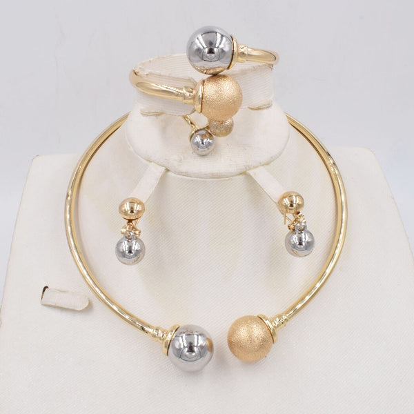 3 tones New High Fashion Dubai Jewelry Set