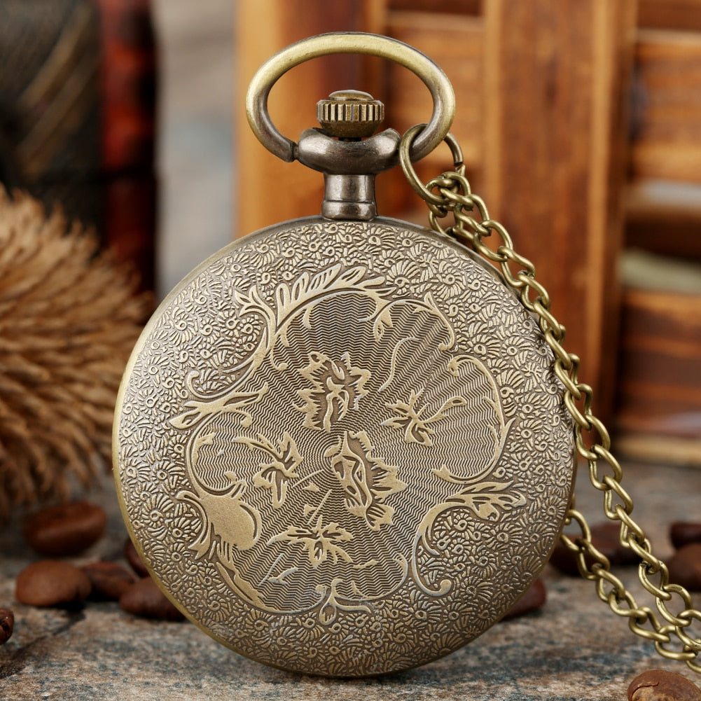 Shell Dial Pocket Watch Necklace