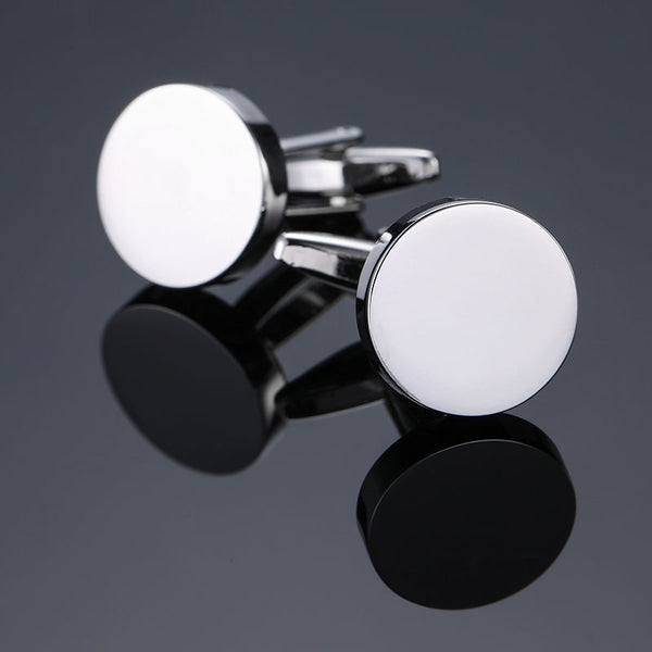 Men steel Laser Engraving Cuff Links