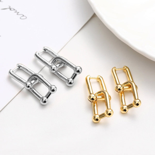 Creative Simple U-Shape France Gold Plated Elegant Party Jewelry Gift