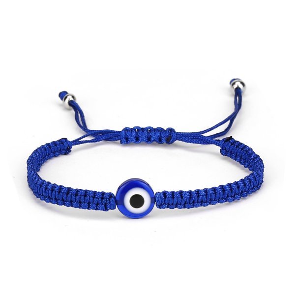 Blue Evil Eye Bead Bracelet