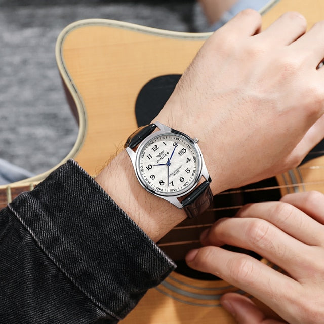 Casual Fashion Leather Strap Men Watches