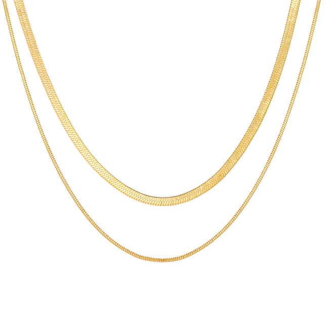 Thick Chain Toggle Clasp Gold Necklaces