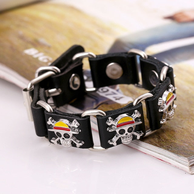 Fashion One Piece Luffy Pirate Logo Bracelet