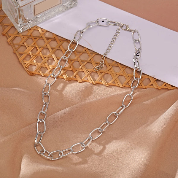 Punk Exaggerated Heavy Metal Big Thick Chain Choker Necklace