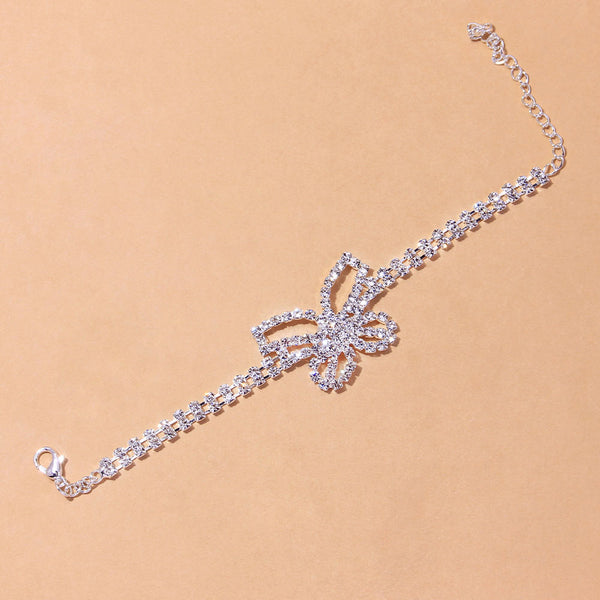 Fashion Rhinestone Big Butterfly Anklet