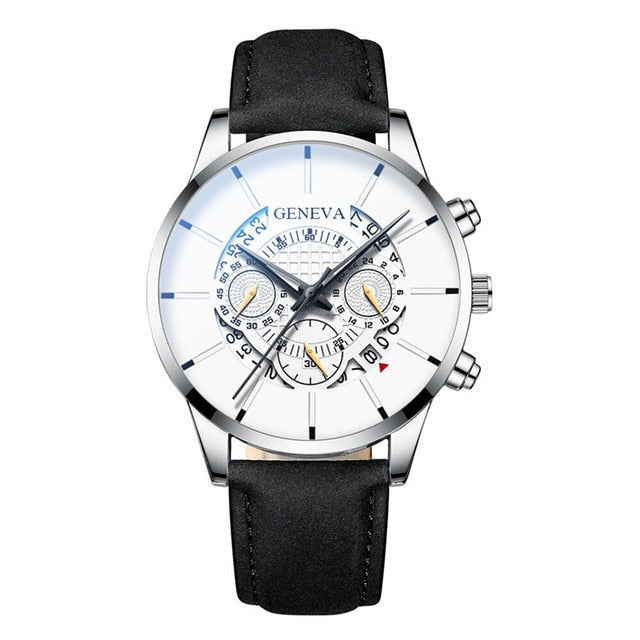 Men Casual Calendar Clock Male Stainless Steel Quartz Watch