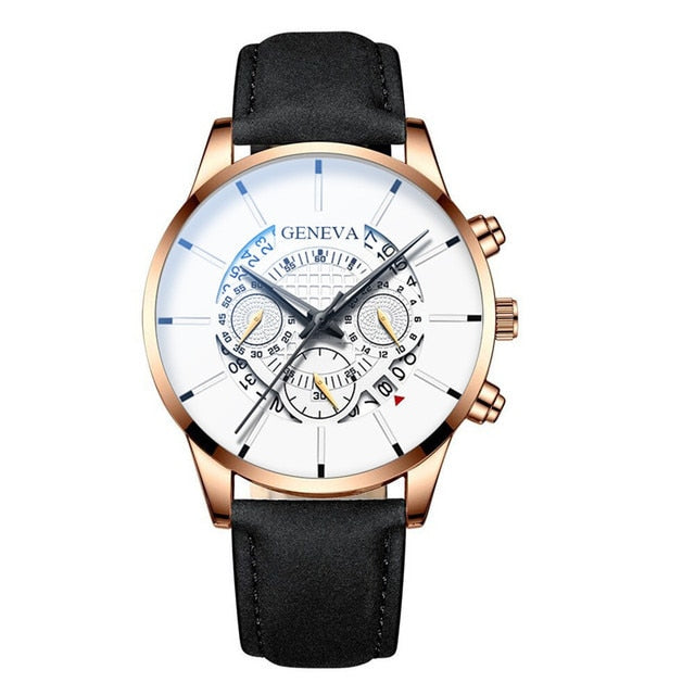 Men Casual Calendar Clock Male Stainless Steel Quartz Watch