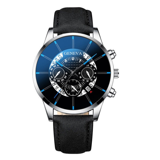 Men Casual Calendar Clock Male Stainless Steel Quartz Watch