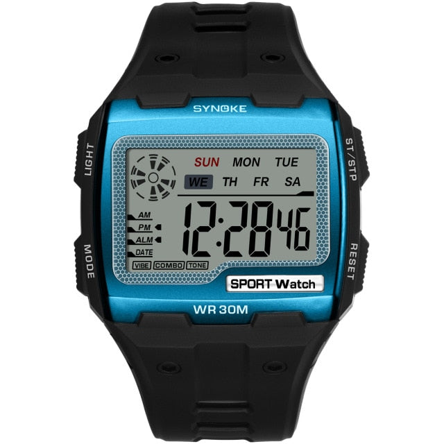 Mens Big Numbers Men Sport Watch Digital Multifunction Alarm Chrono Watches