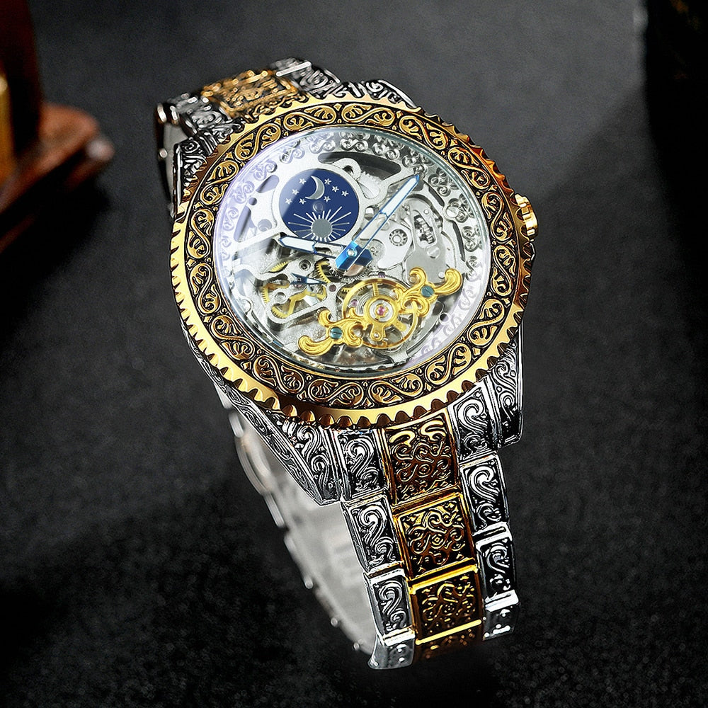 Tourbillon Watch for Men Mechanical Skeleton Mens Watches