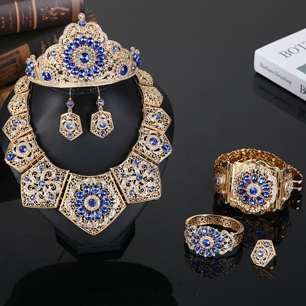 Luxury Wedding Jewelry Set Crystal Necklace For Women