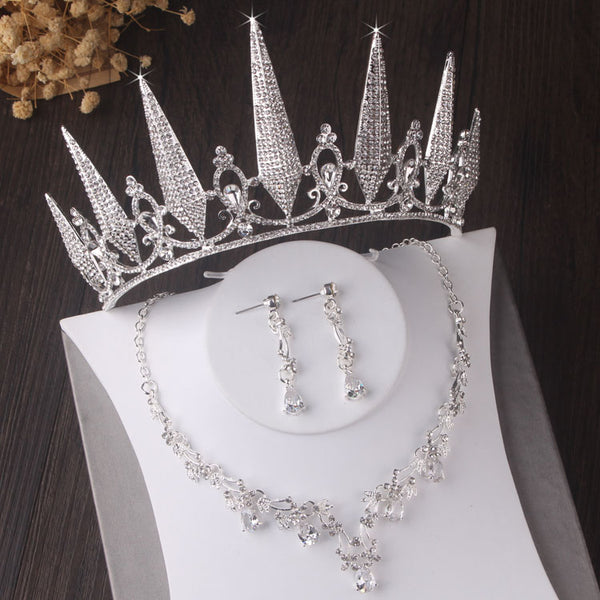 Luxury Geometric Crystal Bridal Jewelry Sets