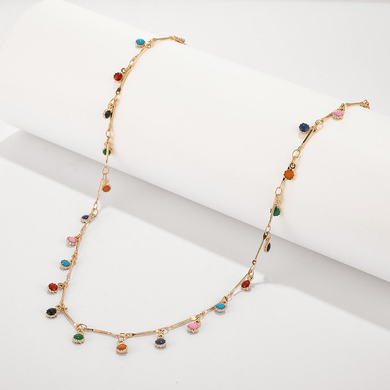 Tocona Bohemian Colorful Beaded Necklace