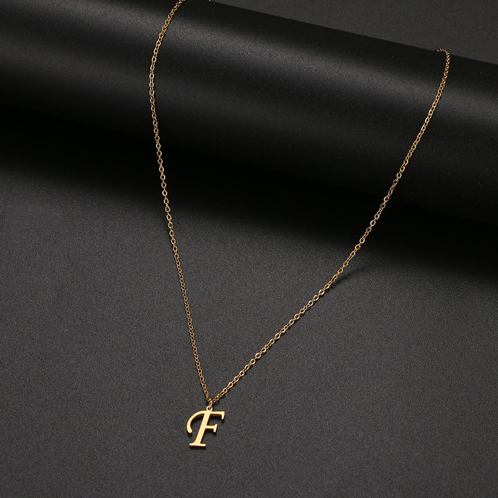 Women A-Z Alphabet Letter Pendant Necklaces