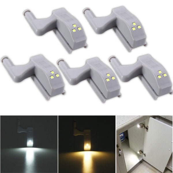 10pcs LED Inner Hinge Lamp Under Cabinet Lights Universal Wardrobe Cupboard Sensor Lights