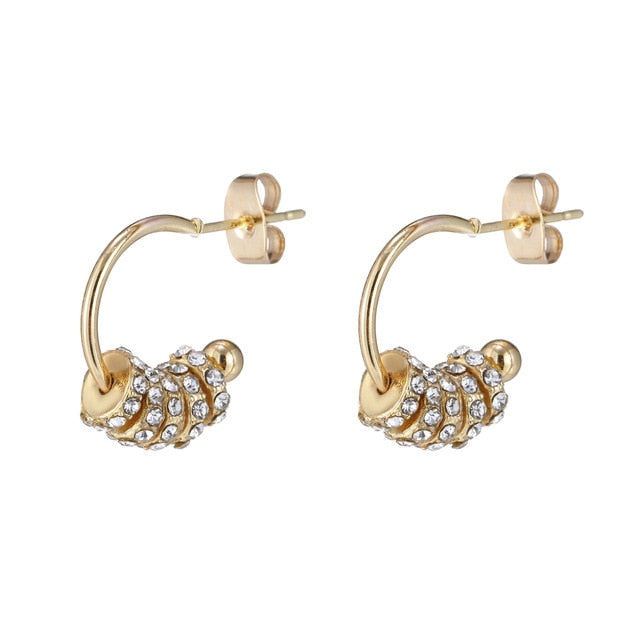 6YM Gold U-shaped Stud Earrings