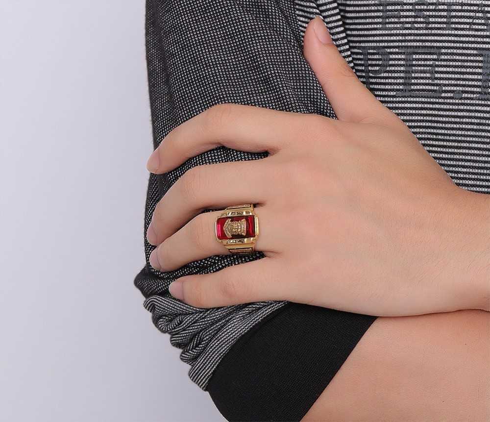 Men Vintage Signet Ring for Male Jewelry