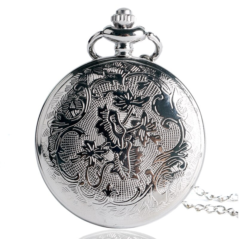 Cosplay Anime Kuroshitsuji Black Butler Silver Quartz Pocket Watch