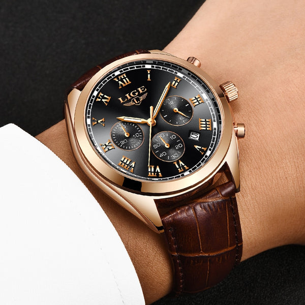 Luxury Men's Fashion Business Waterproof Quartz Watch