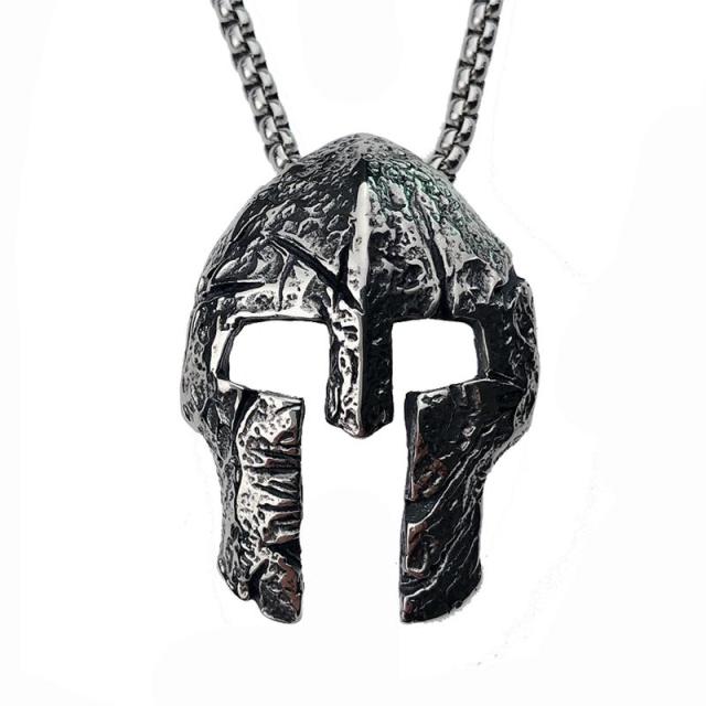 Vintage Punk Ghost Skull Mask Pendant Necklace