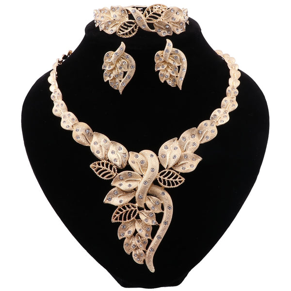 Women Crystal Italian Bridal Jewelry Sets