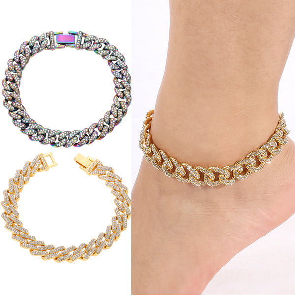 Hip Hop Miami Curb Ankle Bracelet