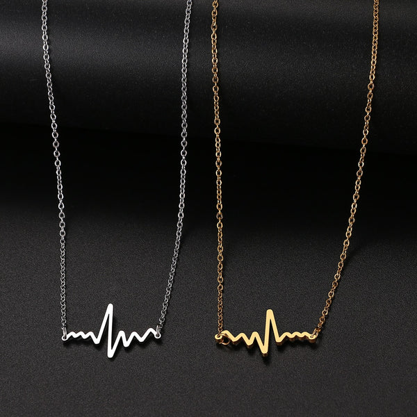 Heartbeat Necklace Women Love Heart Necklaces & Pendants