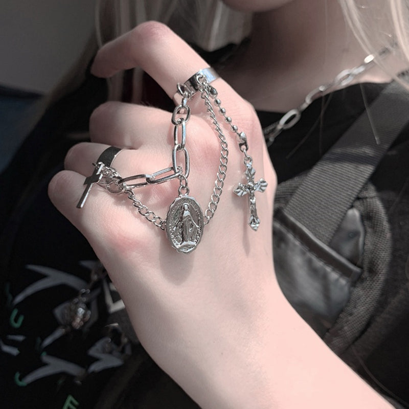 Cool Punk Hip Hop Cross Rings