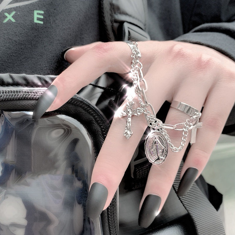 Cool Punk Hip Hop Cross Rings