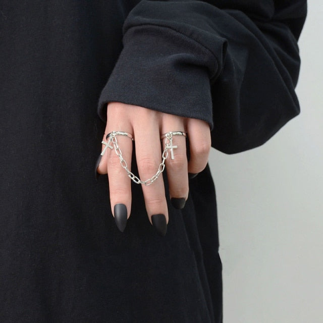 Cool Punk Hip Hop Cross Rings