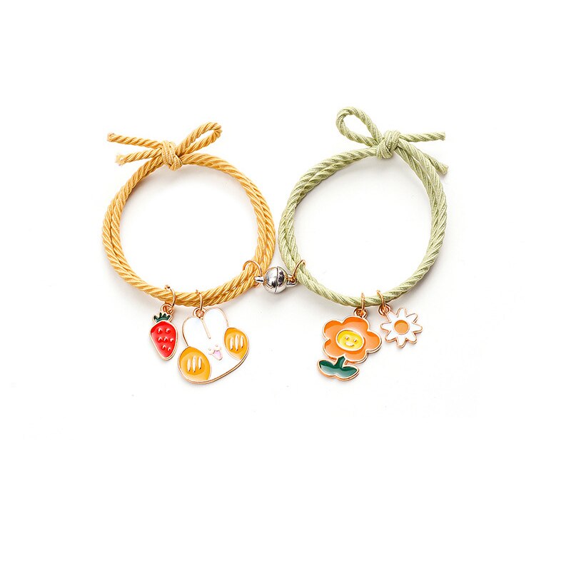 pair of Cute Cartoon Couple Bracelet